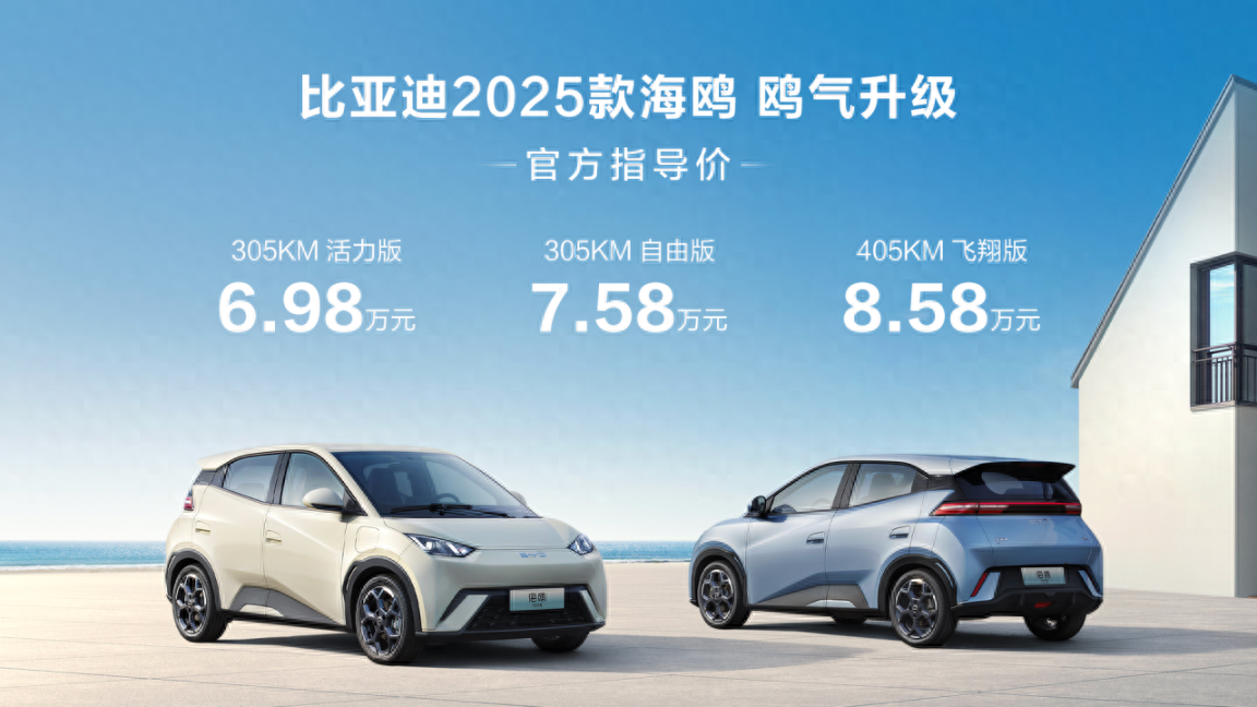 6.98萬(wàn)元起！比亞迪2025款海鷗正式上市