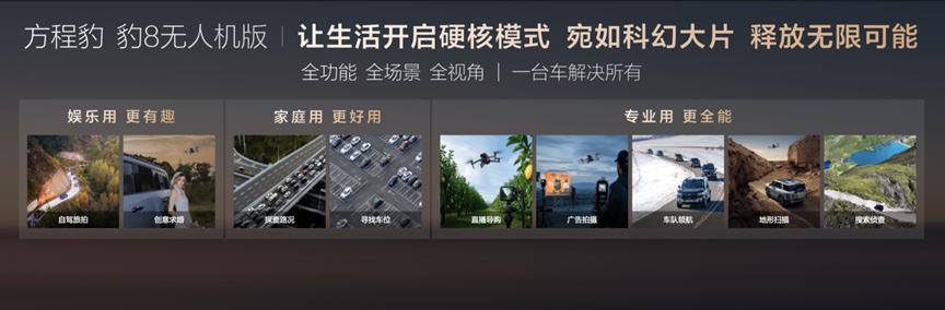 售價39.58萬元起！方程豹 豹8無人機版正式上市